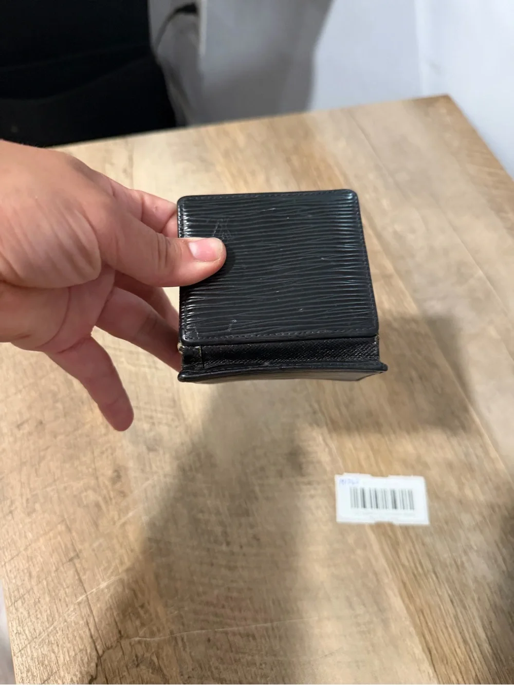 Louis Vuitton Black Epi Leather Bi-Fold Card Holder
